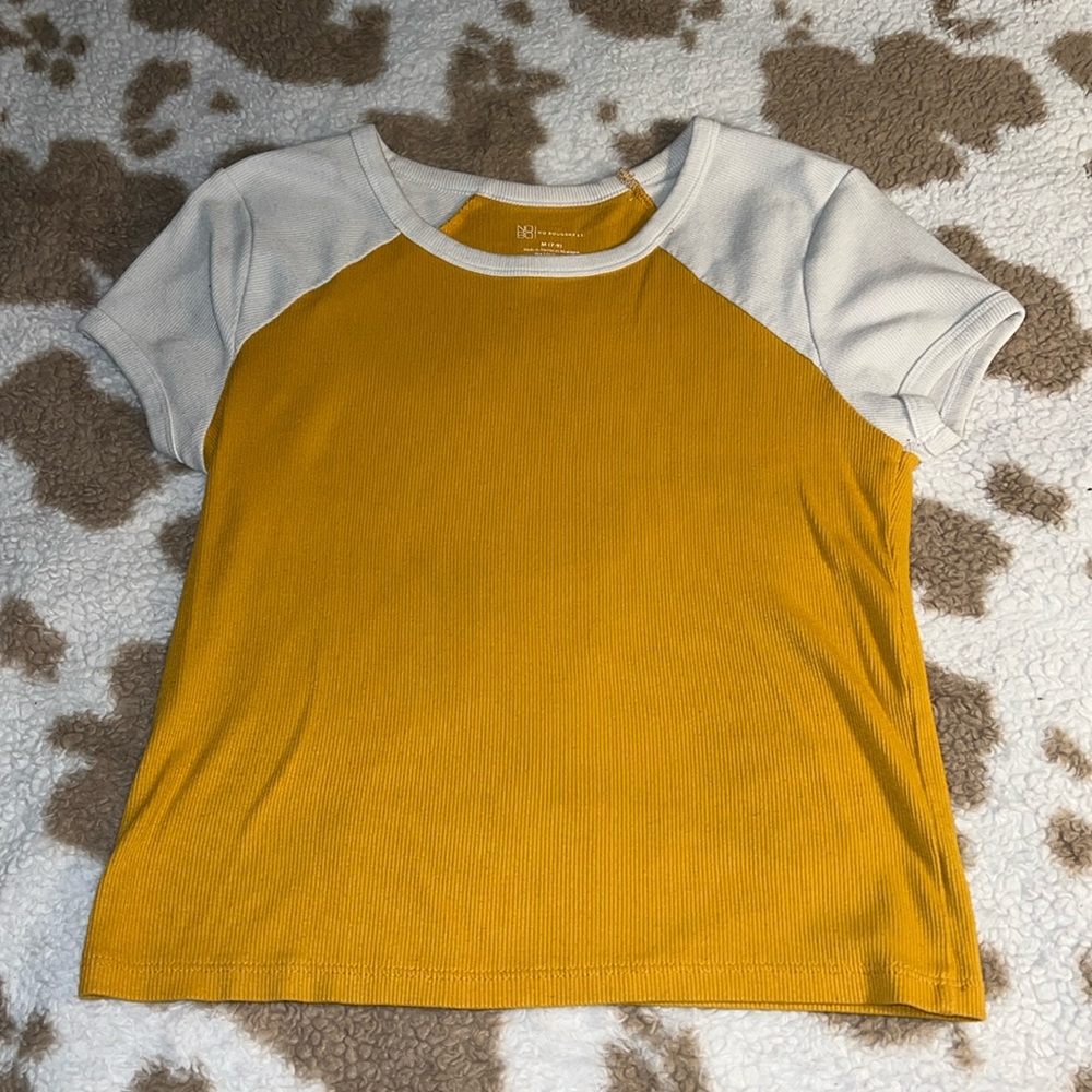 Mustard yellow, No boundaries, crop top, size medium